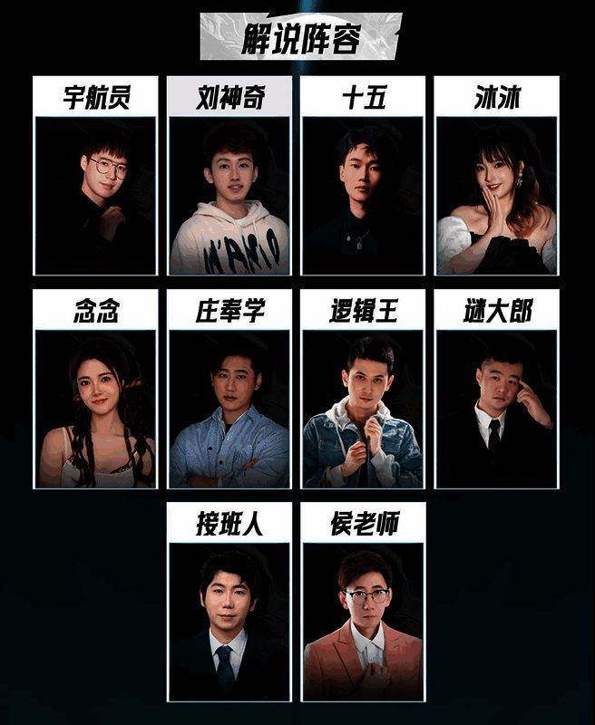 狼人杀总决赛解说阵容展示,多位知名主播参与解说