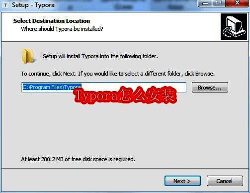 Typora安装向导启动界面,显示欢迎页面及下一步按钮