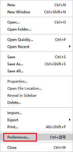 Preferences界面中的General选项卡,Language设置位于其中