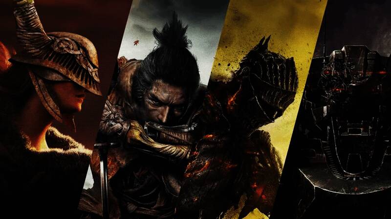 FromSoftware游戏开发团队工作场景，办公室内多名开发者专注电脑屏幕前