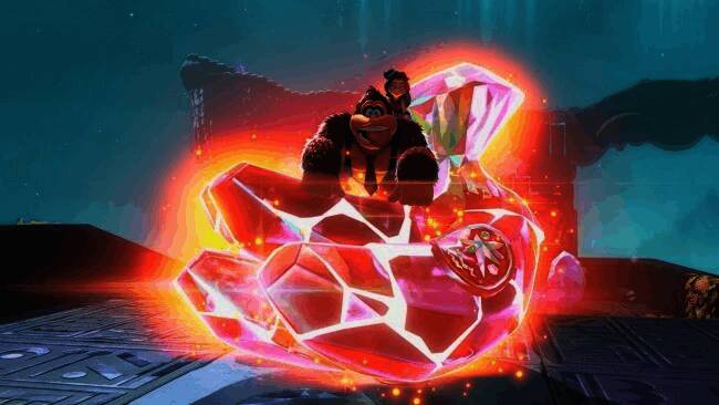 咚奇刚与宝琳换上不同风格服装,画面充满复古像素风与现代卡通融合的视觉效果