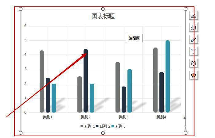 图表元素按钮被点击,下拉菜单显示多个选项