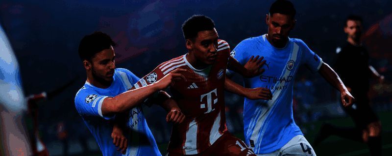 《EA SPORTS FC 26》游戏封面展示,背景为绿茵球场,球员奔跑中展现激烈比赛画面
