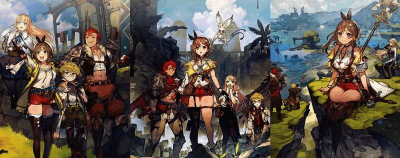 《莱莎的炼金工房》游戏封面展示，画面中主角莱莎站在炼金工坊前，背景为阳光明媚的自然风景