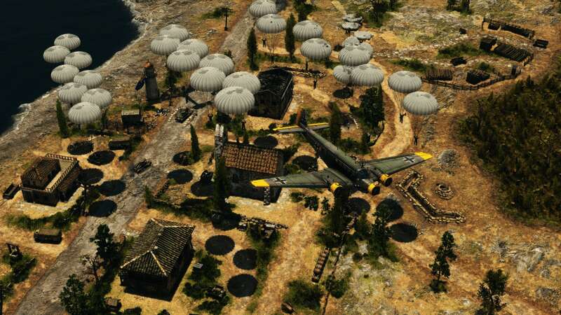 指挥官在地图上部署部队,背景为二战时期的作战指挥室