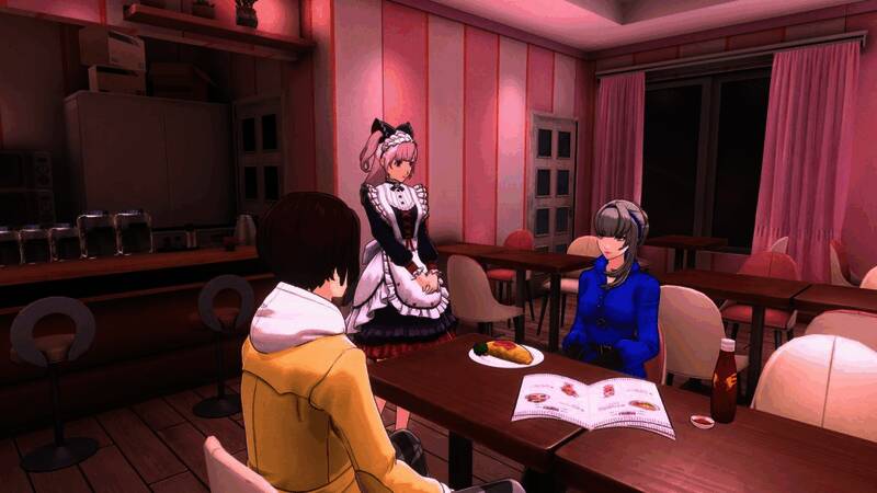 游戏主界面展示,角色立绘精美,背景为霓虹闪烁的东京街头