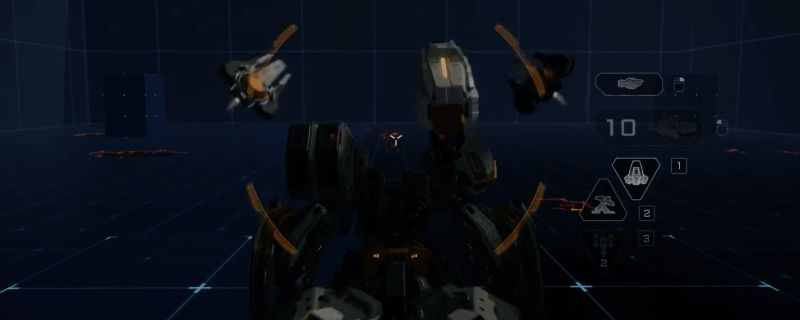 剑龙机甲在战场上释放强力技能,炮火轰鸣,场面震撼