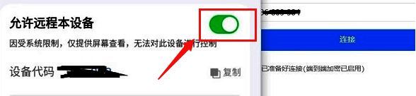 远程连接成功状态界面截图,显示绿色连接标识