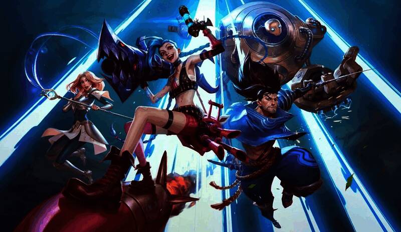 拳头游戏MMO项目概念图,展示游戏世界观下的英雄集结场景