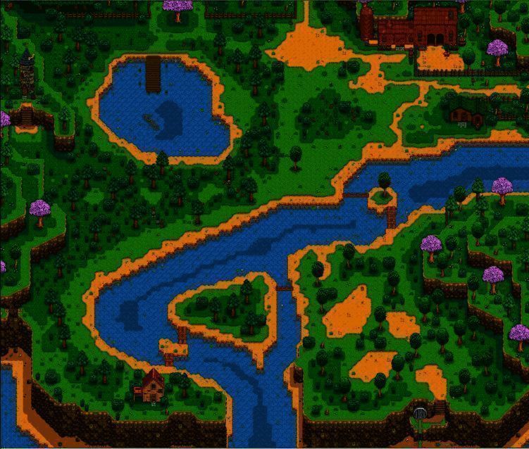 星露谷物语中玩家在沙漠地区种植树木,形成木材农场