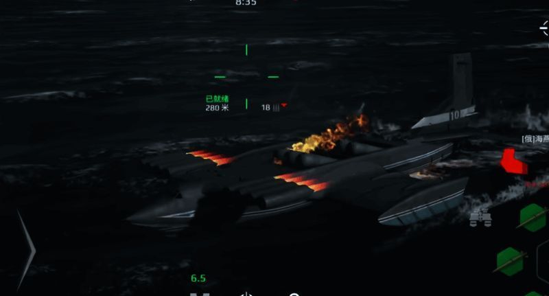 海燕战舰在岛屿间穿梭,利用地形掩护准备发动导弹攻击