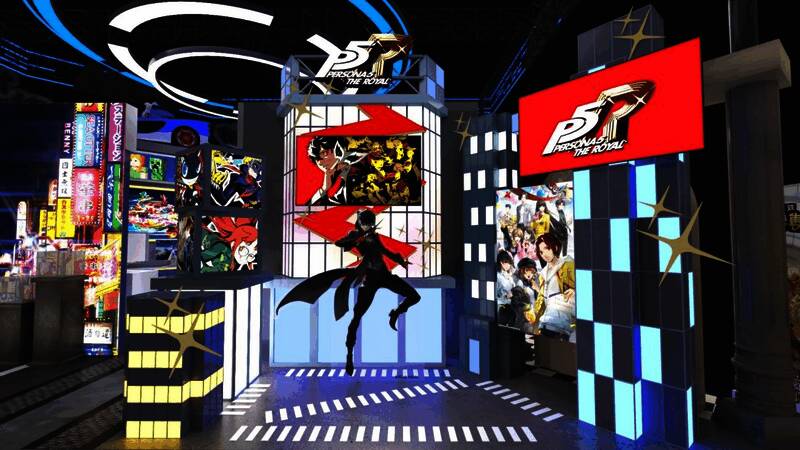 人中之龙展区还原神室町街景,霓虹灯牌与居酒屋布景极具日式风情