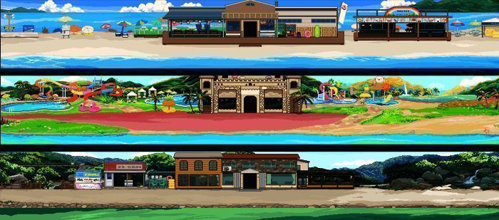 游戏新增三大夏日主题关卡场景,沙滩、水上乐园与山谷温泉各具特色,画面清新明亮,充满夏日气息