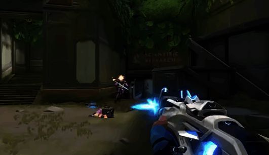 夜露开启大招后进入位面状态的艺术渲染图，身体半透明化，周围空间扭曲，背景呈现虚实交错的异界景象