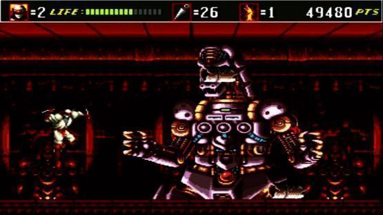 《超级忍》游戏画面,主角身穿未来风格忍者装,手持光刃在夜色中穿梭