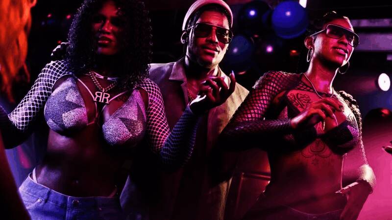 多语言字幕对比图展示GTA6预告片可能的本地化版本,包括英文、中文、西班牙文和日文