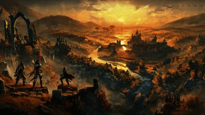 ZeniMax Online Studios办公环境全景,团队成员在开放式空间中协作开发《上古卷轴Online》