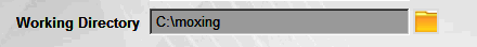 Working Directory已更新为D盘moxing文件夹的新路径显示界面