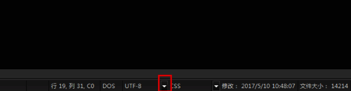 底部编码区域点击下拉箭头，弹出多种编码选项菜单