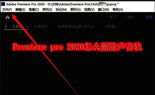 Premiere Pro 2020主界面展示，左侧为项目面板，右侧为时间轴和预览窗口