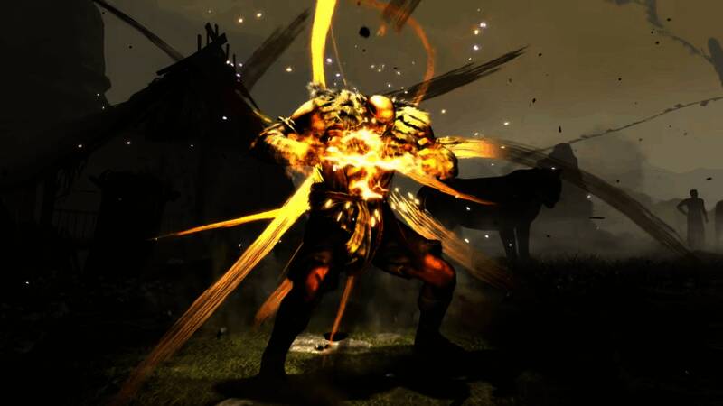 沙加特腾空跃起，准备施展升龙类技能，动作流畅且充满力量感