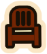 就座buff图标,一个人物坐在木椅上的简笔画图标