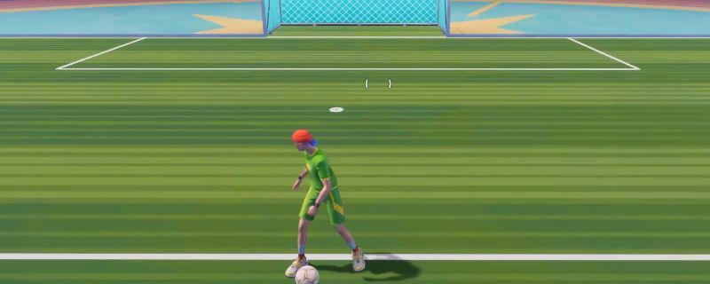 玩家在《开球!REMATCH》中操控角色带球突破的实时画面,脚下控球动作流畅,周围有对手紧逼