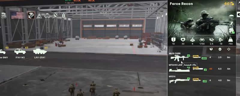 《断箭》中美军步兵小队部署场景,一名士兵正操作MAAWS反器材火箭筒瞄准远处目标