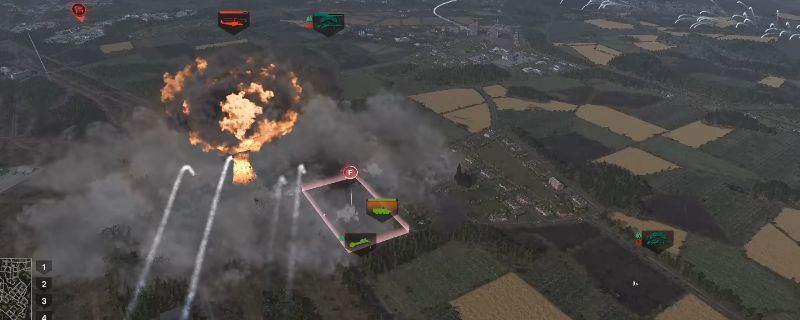 《断箭》游戏中战场地图局部截图,显示部队部署与控制区域划分,清晰展现前线推进与阵地控制态势