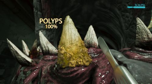 游戏主菜单界面，背景为幽蓝色调的地下诊所入口，标题‘Shark Dentist’血迹斑斑