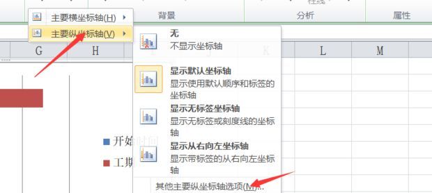 纵坐标轴设置面板中勾选逆序类别选项