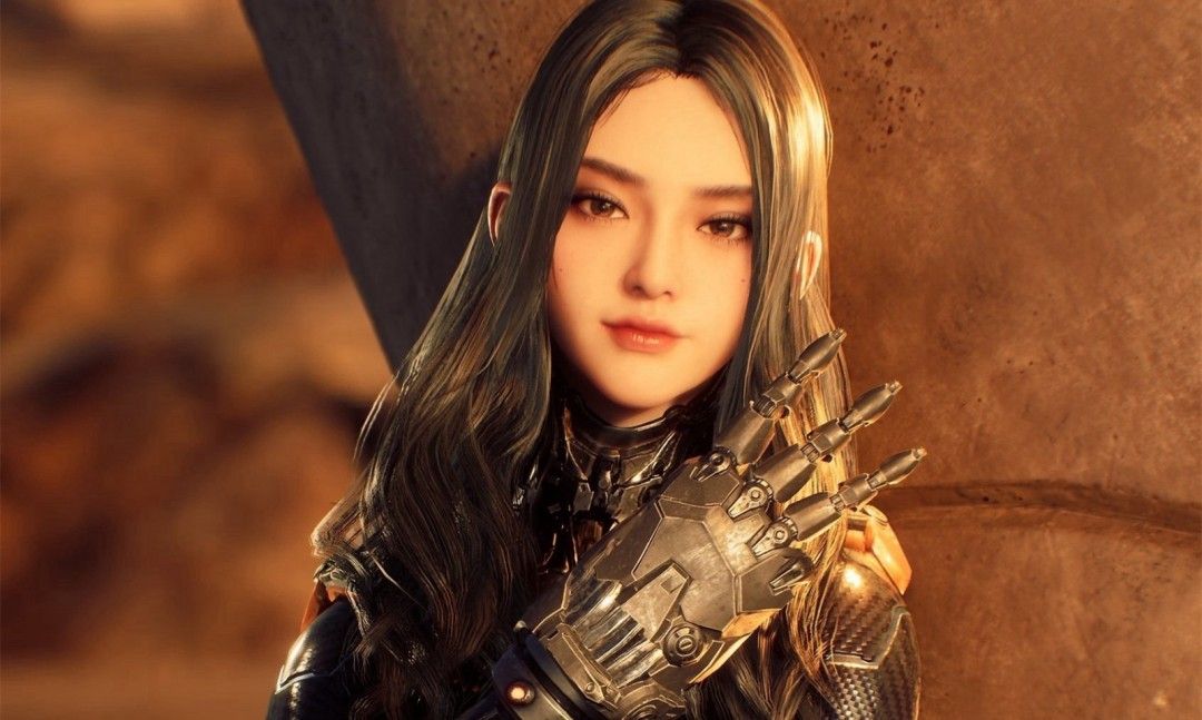 希雍城内告示板特写，周围环境充满未来科技感，NPC站在一旁等待互动