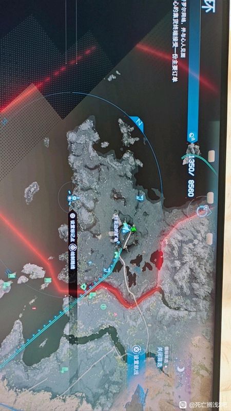 玩家驾驶卡车在焦油区域行驶,车轮碾过泛黄的扫描路径,周围是漆黑粘稠的焦油坑