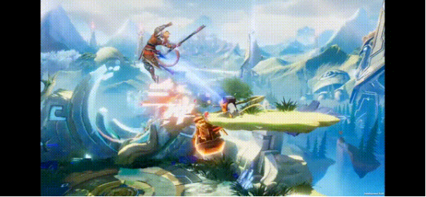 两名形态各异的孙悟空在擂台上激烈交手,技能特效交织成炫目光效