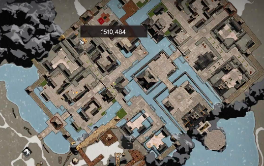 角色在岭花谷与NPC楚霄云对话，界面显示任务追踪路径