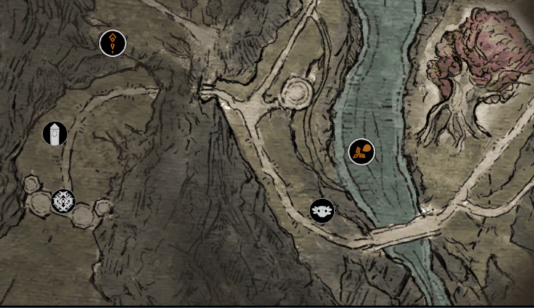 角色与Croakmaw互动特写：布满疤痕的手掌悬停于巨兽颈侧鳞片上方，鳞片泛起细微紫光，背景雾气呈螺旋状涌动