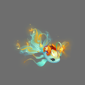 动态GIF展示：北溟鲲坐骑腾空而起，通体幽蓝泛银光，双翼展开时洒落星尘粒子，背景为云海翻涌的三界天空