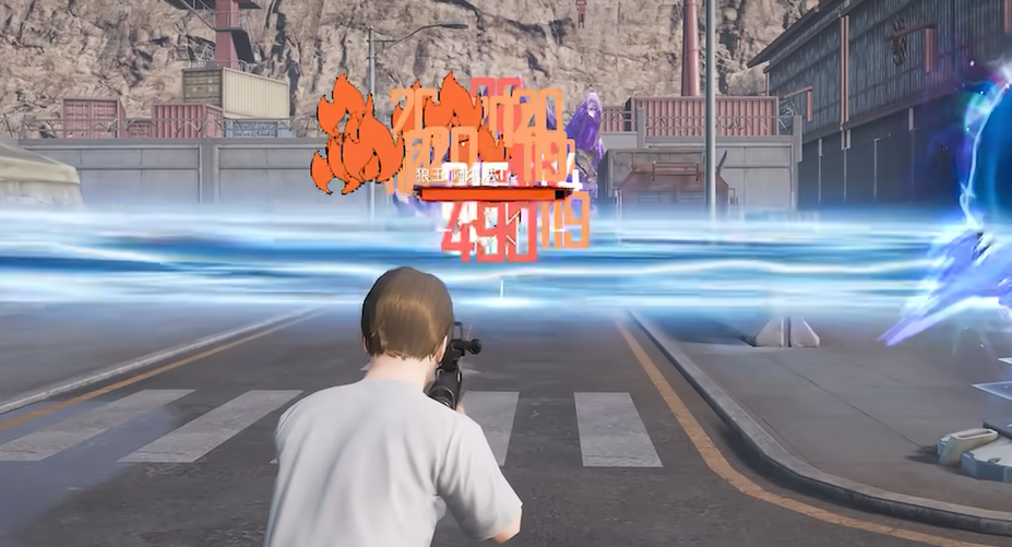 俯视角战场：发光的核心悬浮于平台中央，两名玩家架枪警戒外围通道，另两人正用烟雾弹封锁侧翼入口，地面投影显示倒计时87秒