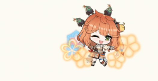 艾菈好感度语音界面截图:对话框中显示‘今天也要元气满满地出击哦!’,背景为甲板日落场景,角色做出挥手微笑动作