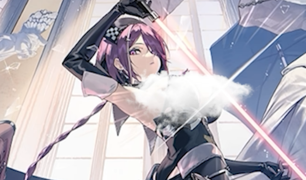 动态技能演示GIF:雨人撑开雨伞原地旋转,伞沿迸发环形冲击波,三名不同位置的敌人同时浮空并显示暴击数字,UI右上角实时跳动‘暴击率+25%’提示