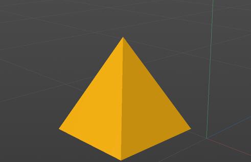 最终完成效果：金色金字塔置于浅灰背景前，表面细腻反光，投影自然柔和，整体呈现专业级三维渲染质感