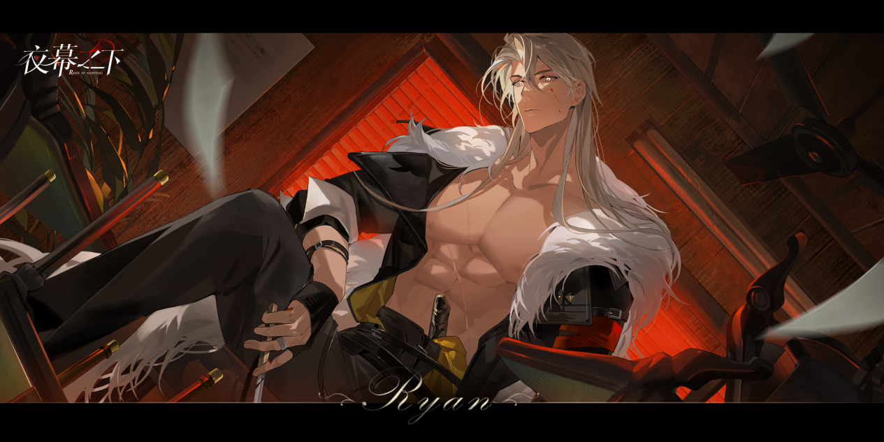 角色对比立绘:左侧暴君身着深灰战术风大衣,手握改装左轮,眼神锐利如刀;右侧幽灵穿米白高领毛衣,微笑垂眸,袖口隐约露出精密齿轮纹身