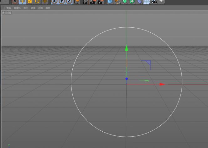 对象管理器特写，清晰展示扫描生成器节点及其下方两个子级样条：上方为蓝色螺旋路径线，下方为红色圆形截面线