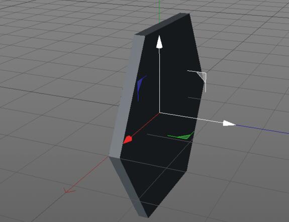 C4D属性面板特写，挤压生成器已完全展开，‘厚度’滑块被拖动至正值位置（如85cm），‘封顶’复选框已勾选，视图中矩形已呈现清晰立方体形态